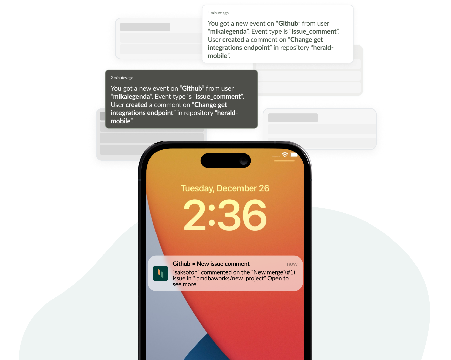 Notification management app